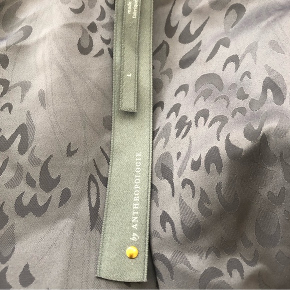 Anthropologie Velvet Blazer Jacket Size Large Slate Gray - Picture 7 of 9